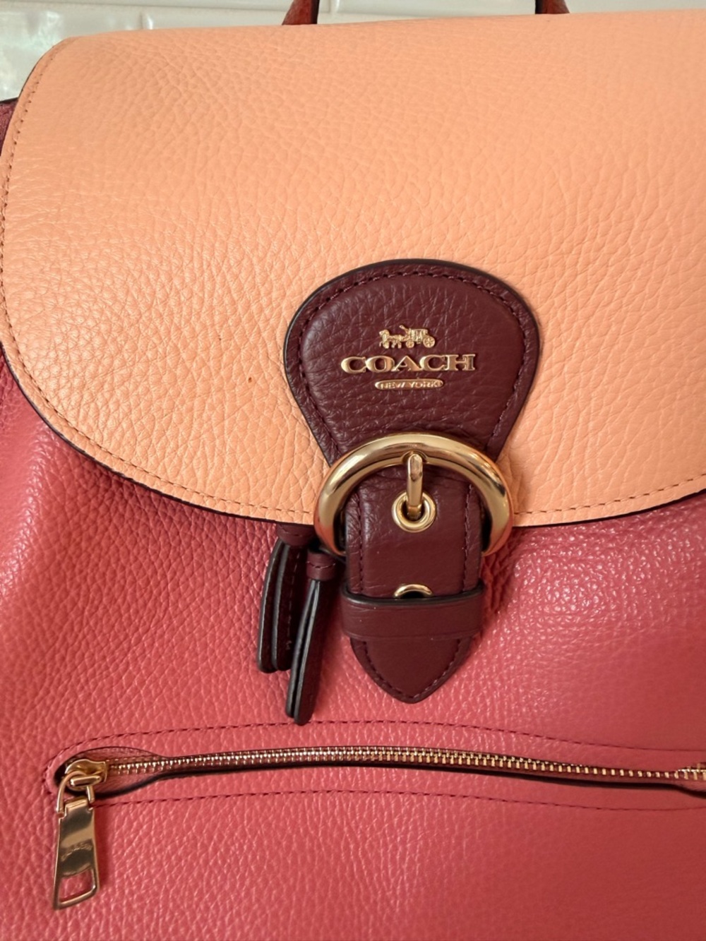 Coach Kleo Backpack in Colorblock Pebble Leather - Picture 5 of 12